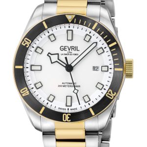 Gevril Mens Yorkville 48615B Swiss Automatic Sellita SW200 Watch – Silver Stainless Steel – One Size