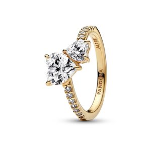 Pandora Gold Double Center Ring – 52 Pandora Ring