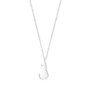 Argento Silver Cat Pendant Necklace – 40cm