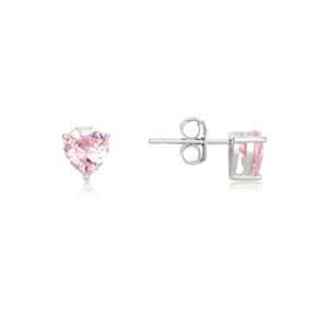 Argento Silver CZ Red Petite Middle Earring – Silver