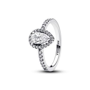 Pandora Glowing Pear Halo Ring – 56 Pandora Ring