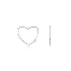 Argento Silver Asymmetrical Center Hoop Earrings – Silver