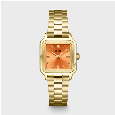 CLUSE Gold Gracieuse Petite Sq. Apricot Watch - Gold