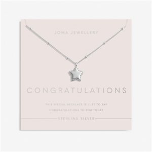 Joma Sterling Silver Congratulations Superstar Necklace – Silver