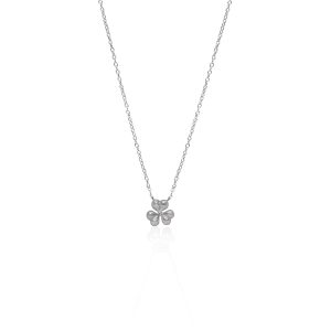 Search + To find Silver Religion Hope Love Shamrock Necklace – Silver