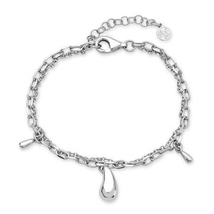 Argento Silver  Chain Teardrop Attraction Bracelet – Silver