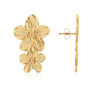 August Woods Gold Bloom Remark Floral Earrings – Gold