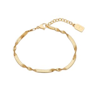 Over & Over Gold Stainless Metal Subtle Twist Bracelet – Gold