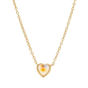 Argento Gold Mom of Pearl Middle Crystal Necklace – Gold