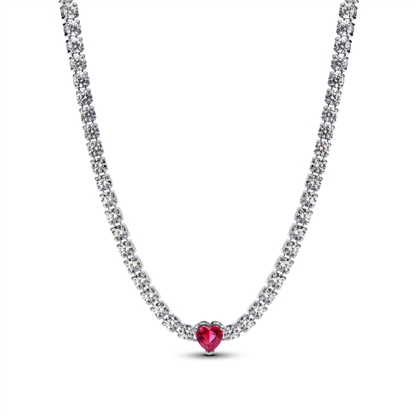 Pandora Silver Halo Center Pendant Choker