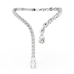 Swarovski Matrix Combined Cuts Open Rhodium Necklace