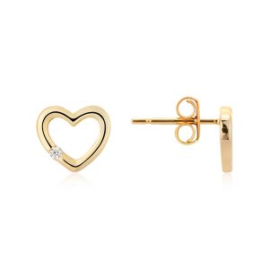 Argento Gold Crystal Middle Stud Earrings – Gold