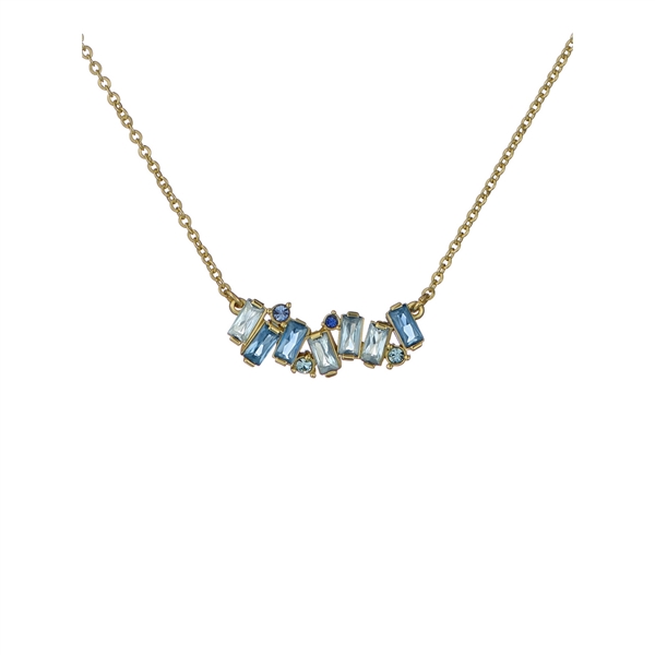 Ted Baker Gold Clarita Crystal Cluster Blue Necklace - Gold