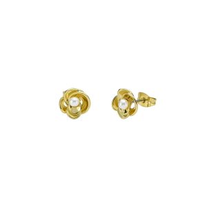 Ted Baker Gold Flo Pearl Flower Studs – Gold
