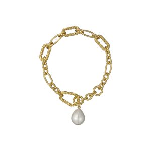 Ted Baker Gold Tiana Twisted Pearl Bracelet – Gold