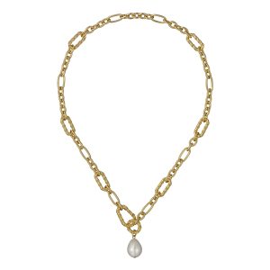 Ted Baker Gold Timora Twisted Pearl Necklace – Gold