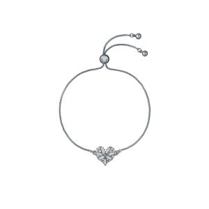 Ted Baker Silver Cherise Crystal Cluster Middle Slide Bracelet – Silver