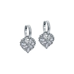 Ted Baker Silver Cherise Crystal Cluster Middle Huggies – Silver
