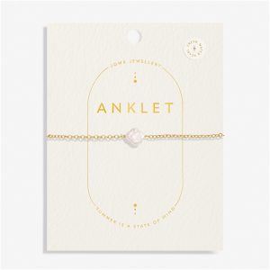 Joma Gold Pearl Clover Anklet – Gold