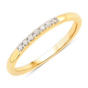 Rafaela Donata Womens Khushi Female Sterling Silver Ring – Gold – Size N