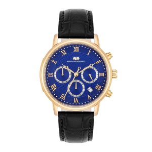 Rhodenwald & Söhne Mens Chrome steel Watch – Black Stainless Metal (archived) – One Dimension