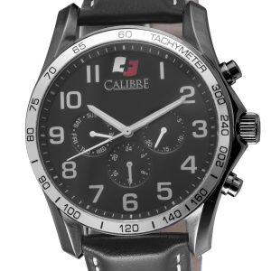 Calibre Mens Buffalo Swiss Made Movement Watch Black Leather Calfskin L3 Dial – One Size