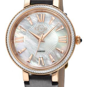 Gv2 WoMens Genoa 12533S Swiss Quartz Mom of Pearl Diamond Gray Leather-based Watch – One Measurement