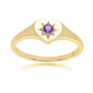 ECFEW™ ‘The Liberator’ Amethyst Middle Ring in 9ct Yellow Gold