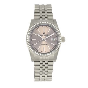 Empress Womens Women Constance Automated Bracelet Watch w/Date – Steel NA – One Measurement