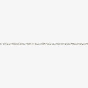 Sterling Silver 16 Inch Prince of Wales Rope Chain S10R16
