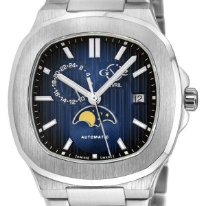 Gv2 Mens Potente Moon Section 18401B Swiss Computerized Sellita SW285-1A Watch – Silver – One Dimension