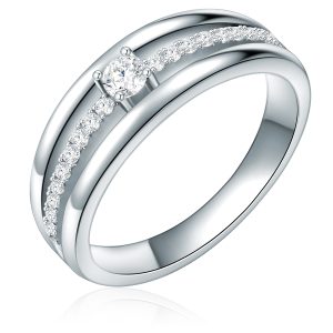 Rafaela Donata Womens Female Sterling Silver Ring – Size K
