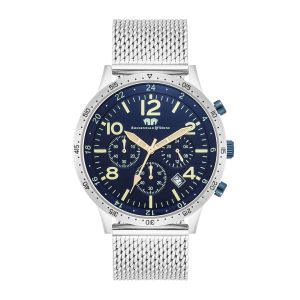 Rhodenwald & Söhne Mens Male Chrome steel Watch 43,8 mm – Silver Stainless Metal (archived) – One Measurement
