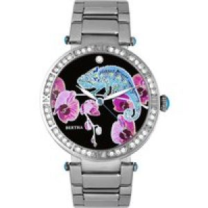 Bertha Womens Camilla Mom-Of-Pearl Bracelet Watch – Silver Stainless Metal – One Measurement