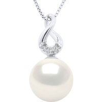 Ateliers Saint Germain Womens Pendant Eight White Gold - Diamonds 0,03 Cts - Real Cultured Freshwater Pearl Round 9-10 mm - One Size - Image 2