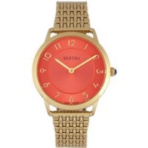 Bertha Womens Abby Swiss Bracelet Watch – Pink Stainless Metal – One Dimension