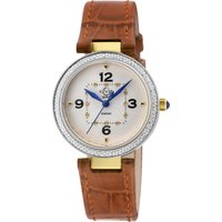 Gevril GV2 WoMens Piemonte Swiss Quartz White dial, Diamond Watch, Genuine Handmade Italian Brown Leather - One Size - Image 2