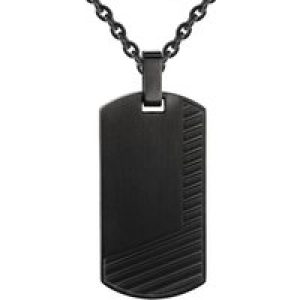 True Rebels Mens Male Chrome steel Necklace – Black – Measurement 50cm