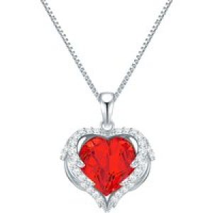 Rafaela Donata Womens Female Embellished with Swarovski crystals Necklace Silver Sterling – Size 45cm
