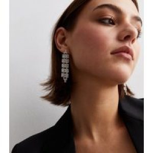 Diamanté Baguette Tassel Earrings New Glance