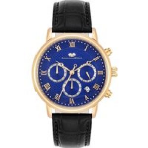 Rhodenwald & Söhne Mens Chrome steel Watch – Black Stainless Metal (archived) – One Dimension