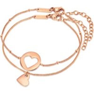 Eastside Womens Feminine Chrome steel Bracelet – Rose Gold Stainless Metal (archived) – One Measurement