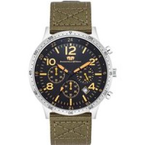 Rhodenwald & Söhne Mens Male Nylon Watch 43,8 mm – Silver Stainless Steel (archived) – One Size