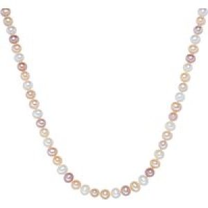 Valero Pearls Womens Female Fresh Water Cultured Pearl(s) Necklace – Multicolour Sterling Silver – Size 45 cm