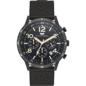 Rhodenwald & Söhne Mens Male Nylon Watch 43,8 mm – Black Stainless Steel (archived) – One Size