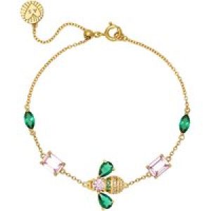 Amelia Scott Gold Beatrice Bee Inexperienced Purple Bracelet – Gold