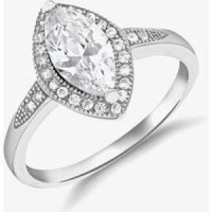 Sterling Silver Crystal Navette Cluster Ring (P) 8.84.8779 P