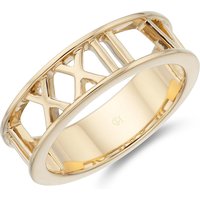 Yellow Gold Plated Roman Numeral Ring - Image 2