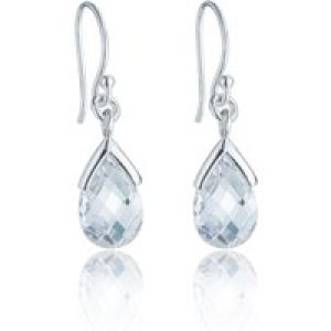 Sterling Silver Cubic Zirconia Teardrop Earrings