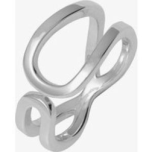 Lucy Quartermaine Silver Open Horseshoe Petal Fashion Ring PR2M N